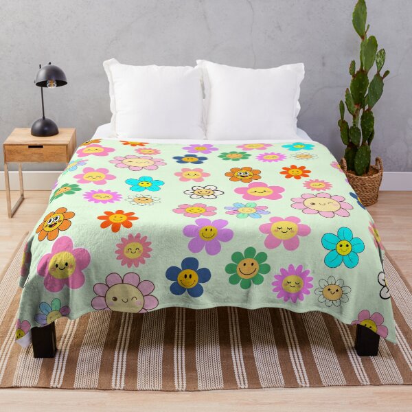 Item preview, Flowers with cute smiley faces designed and sold by RSUS.