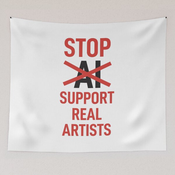 Item preview, Support real artists - STOP AI designed and sold by Wolagno.