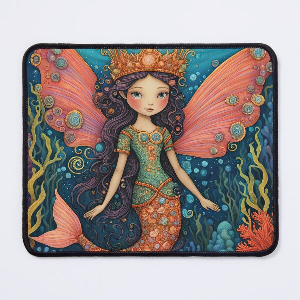 Item preview, Folk Art Coral Fairy designed and sold by Colin Bentham.