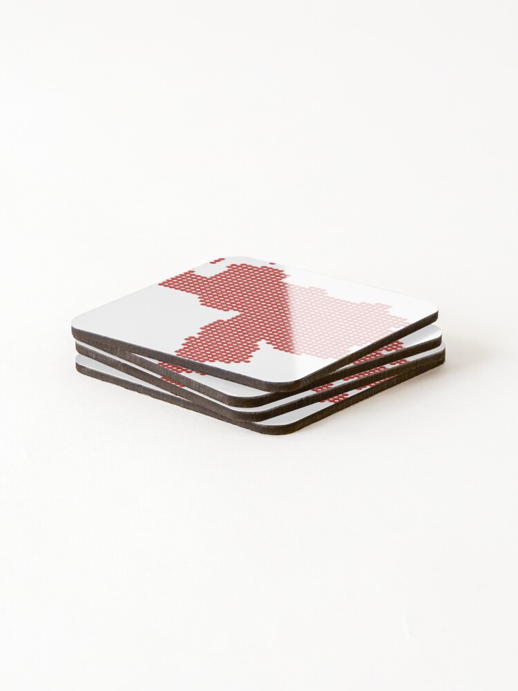 Thumbnail 4 of 5, Coasters (Set of 4), Venezuela Red Rhinestone designed and sold by TheIconSmith.