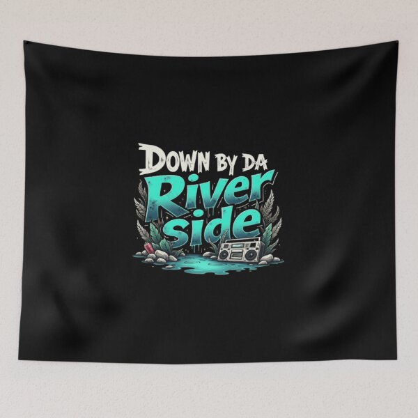 Item preview, Down by da River Side – Hip-Hop Flow Tee designed and sold by WillRose-Fashon.