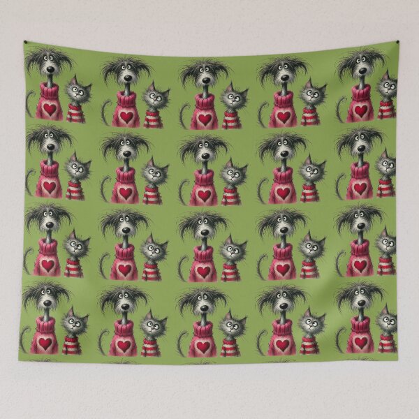 Item preview, Cute Dog and Cat in Sweaters" designed and sold by The Art Vibe.