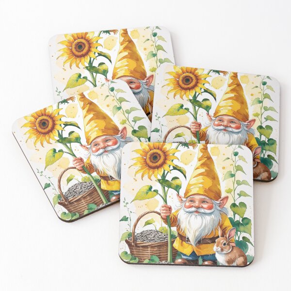 Item preview, Sunflower Farmer Gnome – Warm Cottagecore Garden Scene designed and sold by Deezyned.