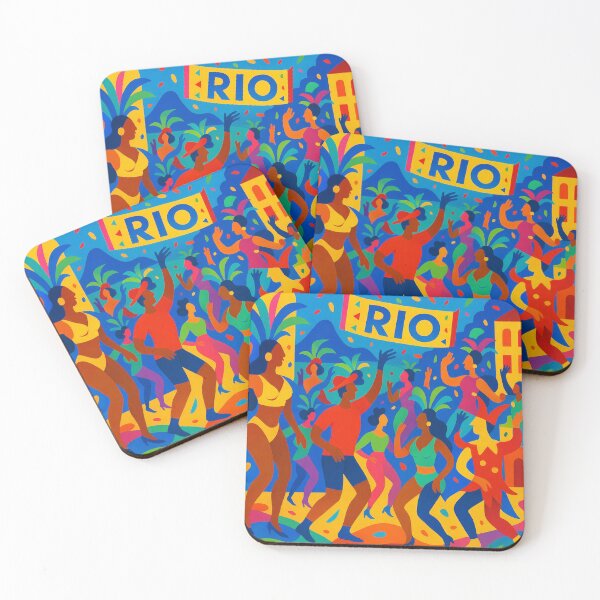 Item preview, Rio Carnival Street Scene – Vibrant Abstract Brazilian Art designed and sold by travelhops.