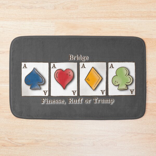 Item preview, Contract Bridge, finesse, ruff or trump, card game, ace of spades, hearts, diamonds, clubs designed and sold by DebbieJoyArt.