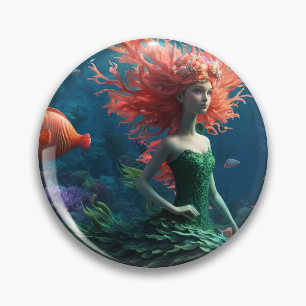 Item preview, Folk Art Coral Fairy designed and sold by Colin Bentham.