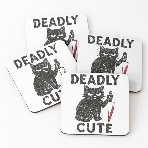 Item preview, Deadly Cute Murderous Black Cat With Knife – Funny Halloween Horror Gift Premium T-Shirt Classic T-Shirt designed and sold by inkfluenceart.