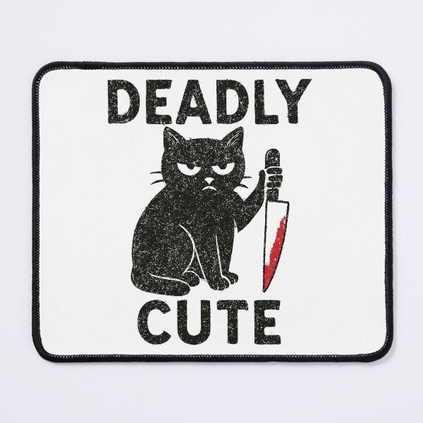 Item preview, Deadly Cute Murderous Black Cat With Knife – Funny Halloween Horror Gift Premium T-Shirt Classic T-Shirt designed and sold by inkfluenceart.