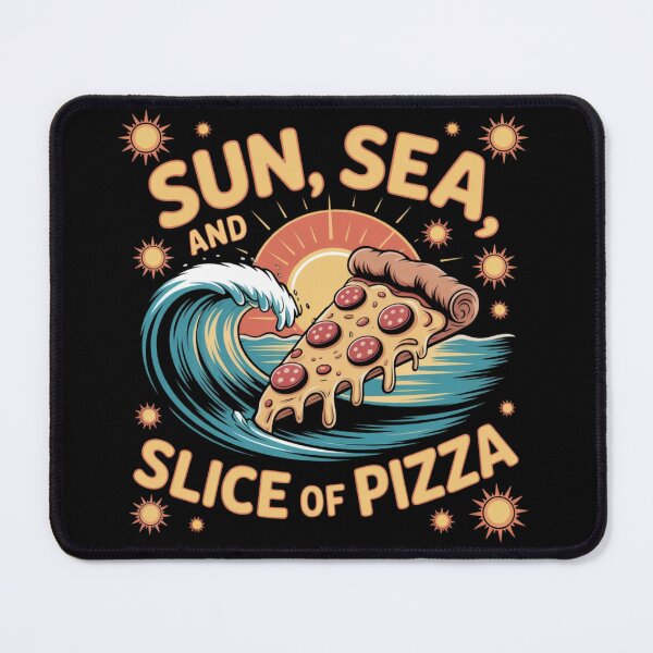 Item preview, Sun, Sea, and Slice of Pizza – Beach Vibes with a Cheesy Twist designed and sold by teevoxx.