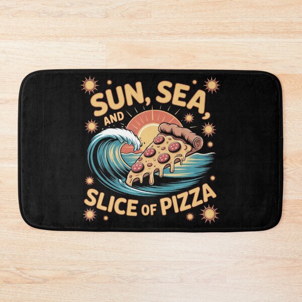 Item preview, Sun, Sea, and Slice of Pizza – Beach Vibes with a Cheesy Twist designed and sold by teevoxx.