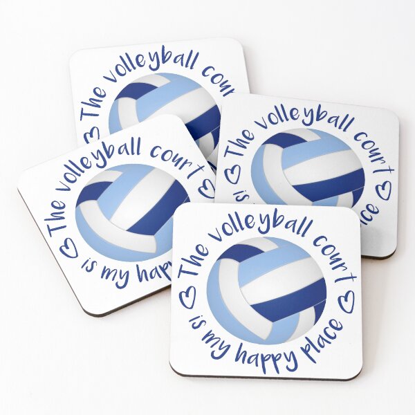 Item preview, Blue & white volleyballs pattern designed and sold by katzdzynes.