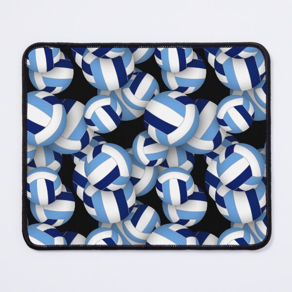 Item preview, Blue & white volleyballs pattern designed and sold by katzdzynes.