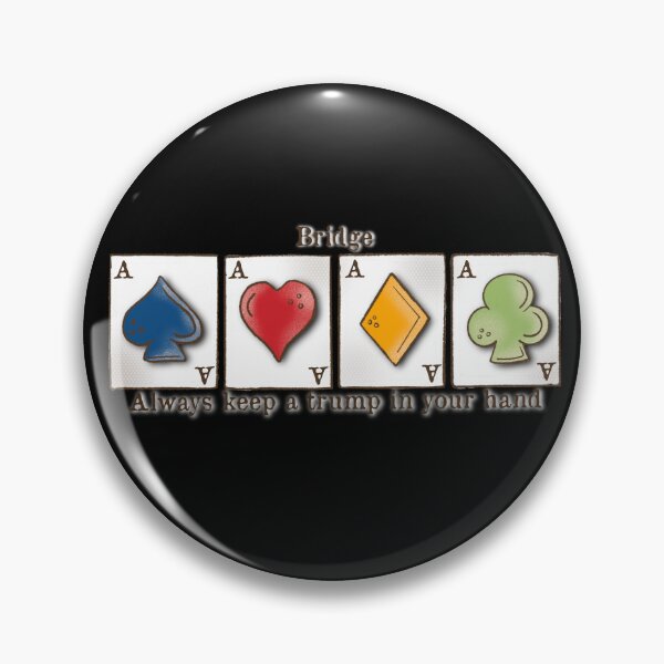 Item preview,  Contract Bridge, always keep a trump in your hand, card game, ace of spades, hearts, diamonds, clubs designed and sold by DebbieJoyArt.