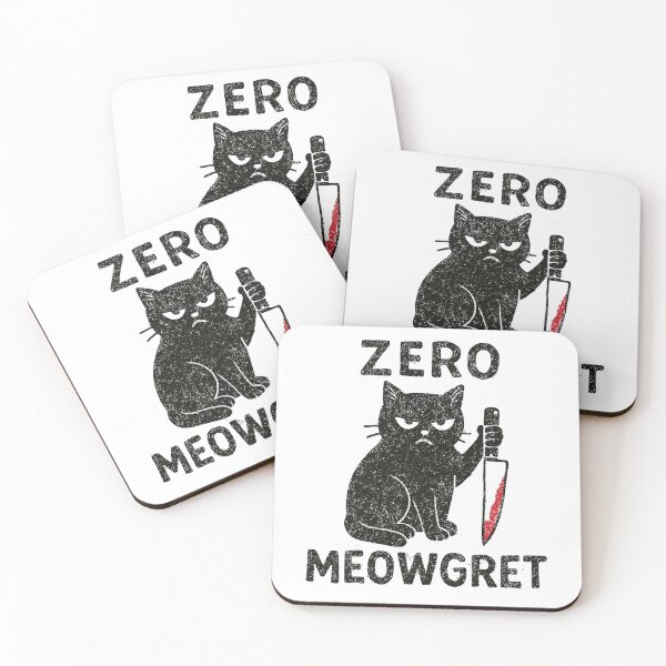 Item preview, Zero Meowgret Murderous Black Cat With Knife – Funny Halloween Horror Gift Premium T-Shirt Classic T-Shirt designed and sold by inkfluenceart.