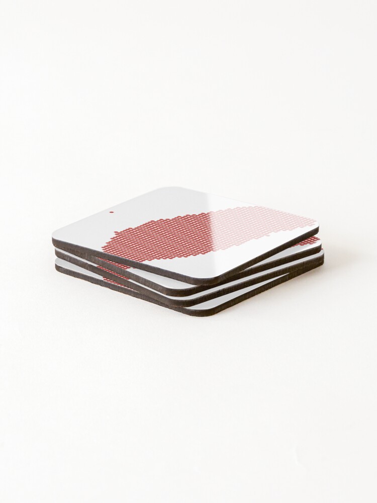 Thumbnail 4 of 5, Coasters (Set of 4), Taiwan Red Rhinestone designed and sold by TheIconSmith.