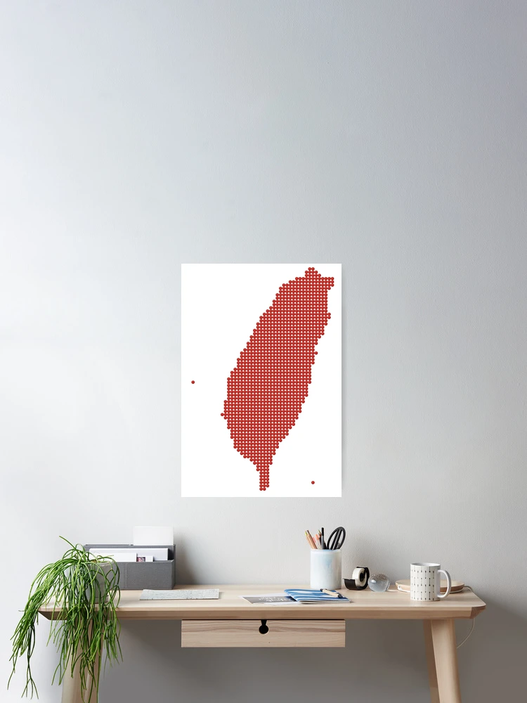 Thumbnail 2 of 3, Poster, Taiwan Red Rhinestone designed and sold by TheIconSmith.