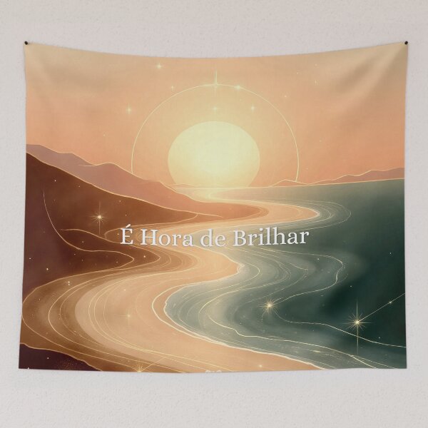 Item preview, É Hora de Brilhar – Motivational Poster Amanhecer It’s Time to Shine – Motivational Sunrise Poster designed and sold by 	aluzia.design.