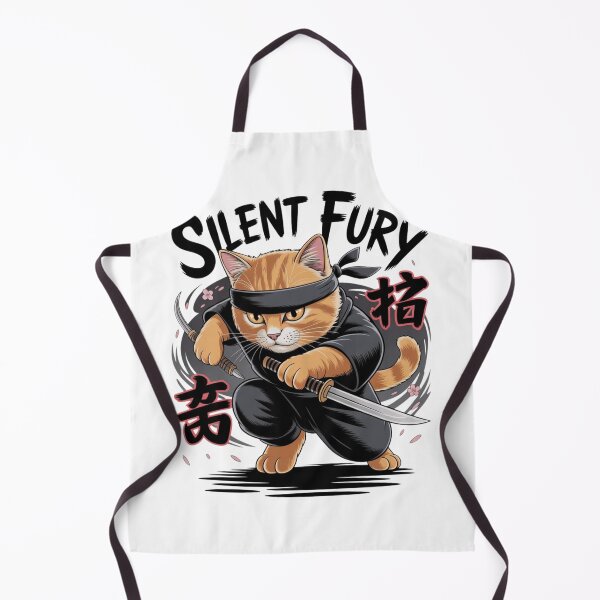 Item preview, Silent Fury – Ninja Cat in Cherry Blossom Storm designed and sold by teevoxx.