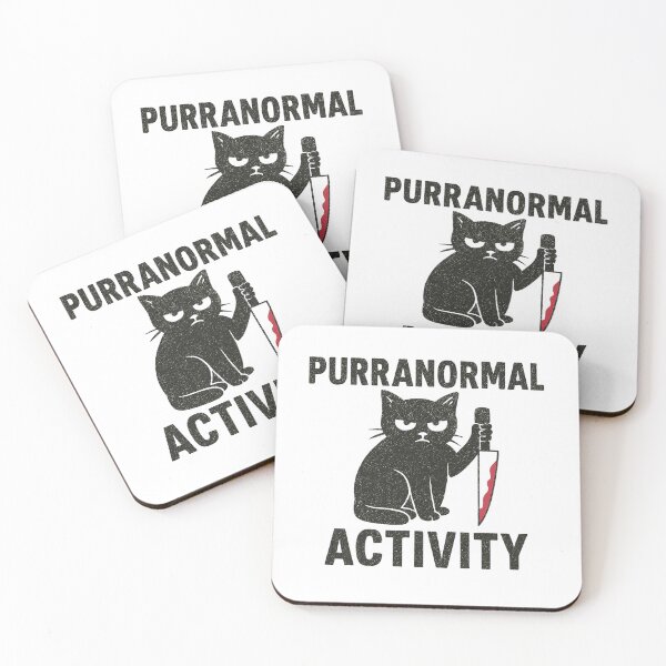 Item preview, Purranormal Activity Murderous Black Cat With Knife – Funny Spooky Halloween Horror Gift Premium T-Shirt Classic T-Shirt designed and sold by inkfluenceart.