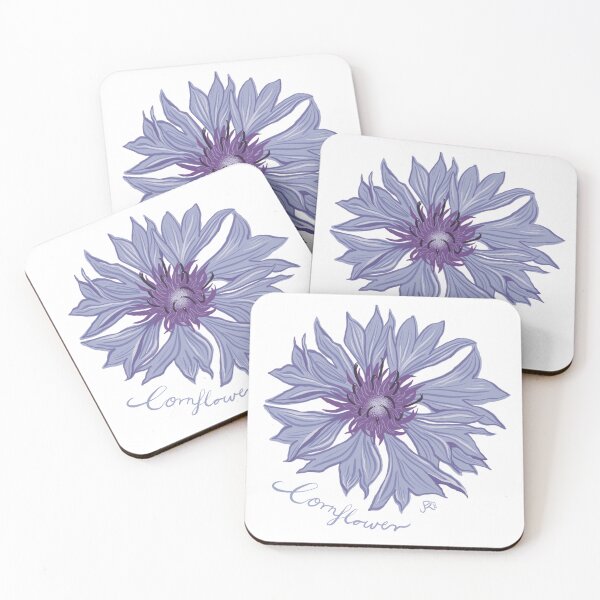 Item preview, Cornflower wildflower design designed and sold by PaulaJKnight .