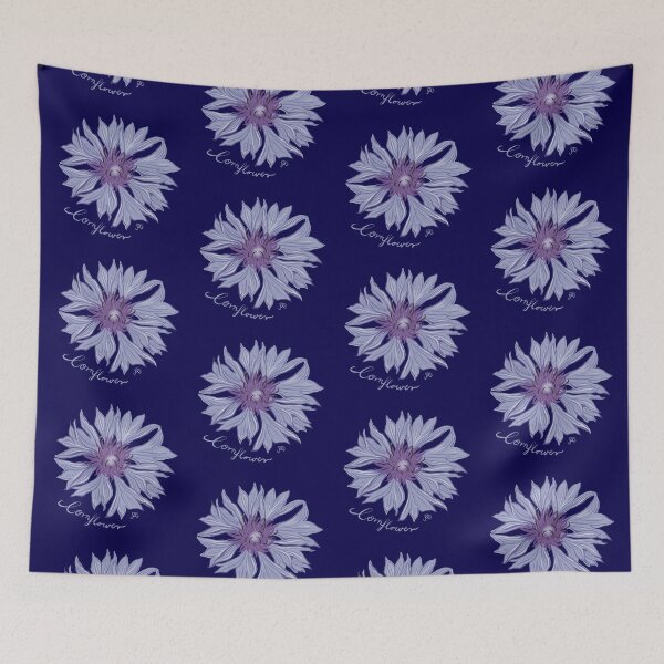 Item preview, Cornflower wildflower design designed and sold by PaulaJKnight .