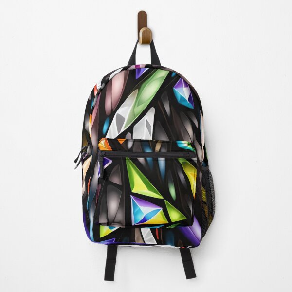 Item preview, Colorful Shapes #11 | Abstract Geometric Art in Bold Colors | Stained Glass Church Window designed and sold by kiri studio.