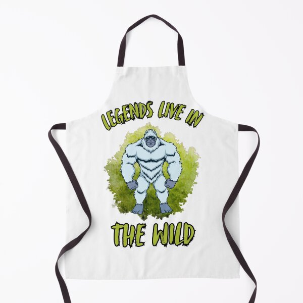 Item preview, Legends Live in the Wild - Yeti Creature with Green Bushes Forest Design designed and sold by Dream Vibe.