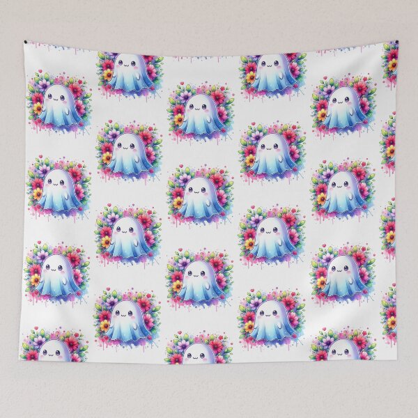 Item preview, Happy ghost among flowers. designed and sold by Valentinian.