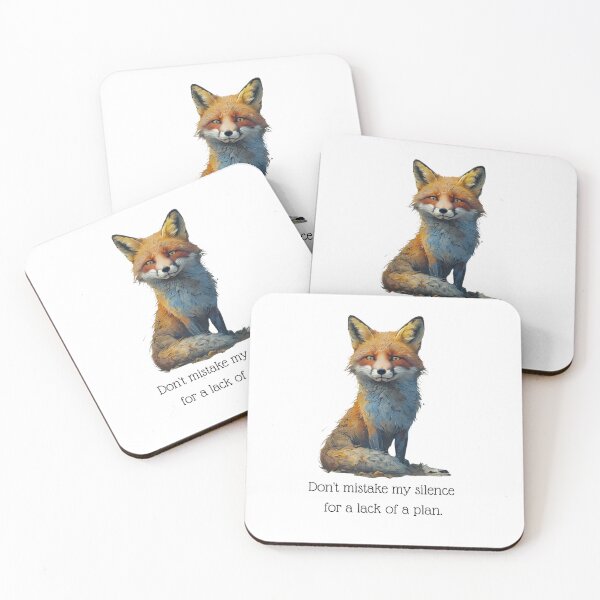 Item preview, Fox Wisdom – Don’t Mistake My Silence for a Lack of a Plan | Sarcastic Animal Quote designed and sold by SillentDesign.