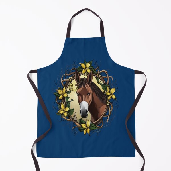 Item preview, Mule Surrounded By A Wreath Of Yellow jessamine Tattoo Style Art designed and sold by taiche.