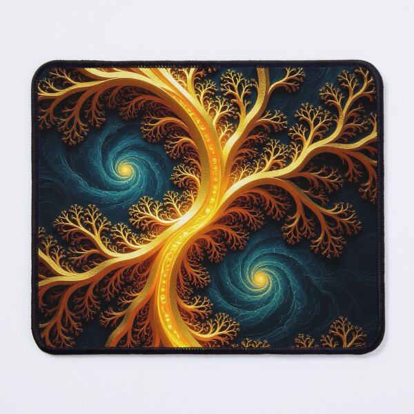 Item preview, Gold & Neon Portal – Hyper-detailed mixed-media masterpiece designed and sold by Mark Fischer.