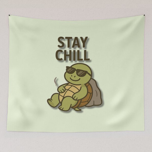 Item preview, Stay Chill Turtle Cartoon – Cool Sunglasses Tortoise Illustration designed and sold by konthai.familyart.