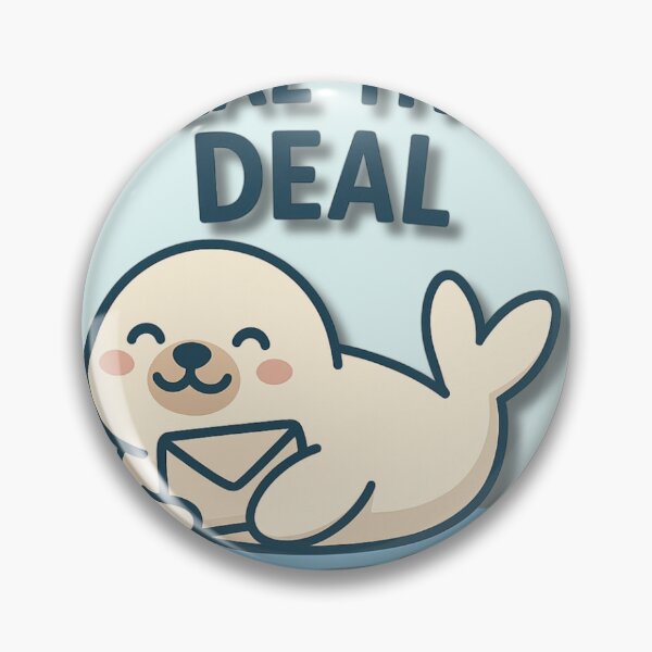Item preview, Seal The Deal Cartoon – Cute Happy Seal Holding Envelope Illustration designed and sold by konthai.familyart.