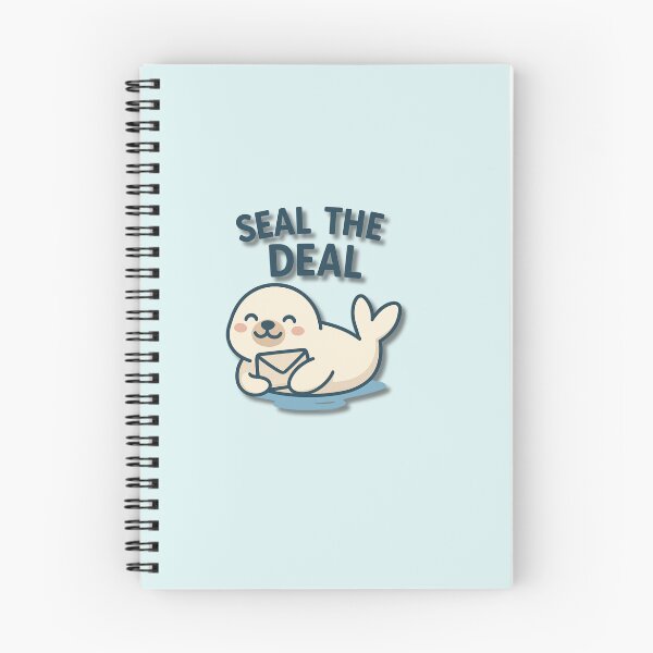 Item preview, Seal The Deal Cartoon – Cute Happy Seal Holding Envelope Illustration designed and sold by konthai.familyart.