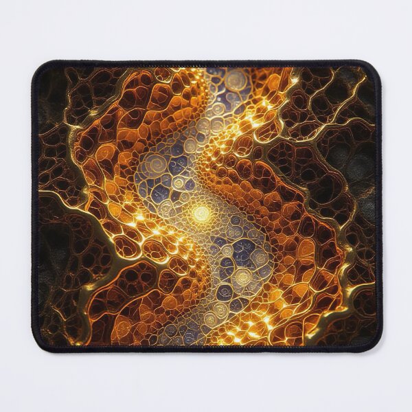 Item preview, Gold & Neon Portal – Hyper-detailed mixed-media masterpiece designed and sold by Mark Fischer.