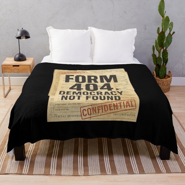 Item preview, Form 404: Democracy Not Found – Satirical Bureaucracy Tee designed and sold by HROC.