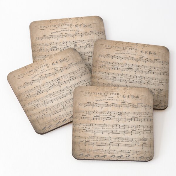 Item preview, Antique Music Sheet – Vintage Musical Notes & Retro Score Pattern designed and sold by AlexeyevZurga.
