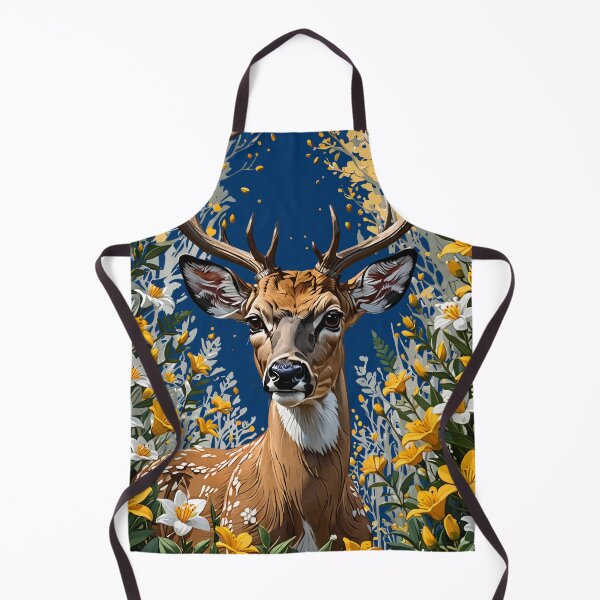 Item preview, White-tailed deer Surrounded By Yellow Jessamine designed and sold by taiche.