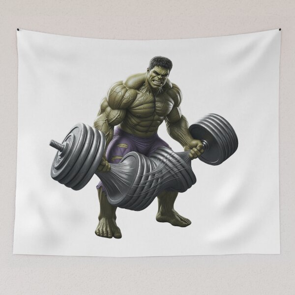 Aperçu de l'œuvre Hulk au gymnase créée et vendue par starlooklike.