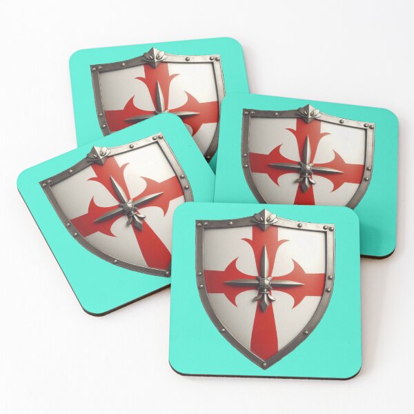 Item preview, Crusader Shield with Red Cross Pattée – Knights Templar Medieval Design designed and sold by martinspixs.