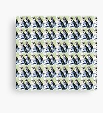 Painterly penguin pattern 2 Canvas Print