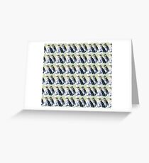 Painterly penguin pattern 2 Greeting Card