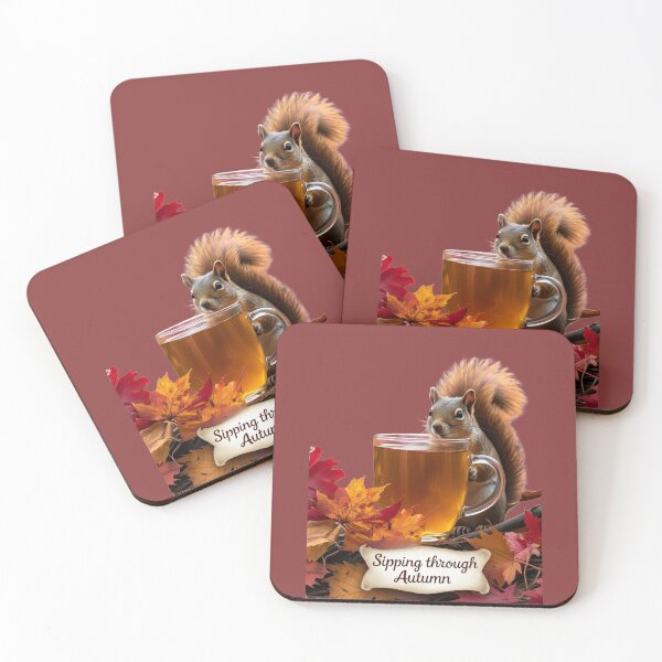 Item preview, Autumn Forest Tea Squirrel – Cozy Woodland Design designed and sold by Mintiko2.