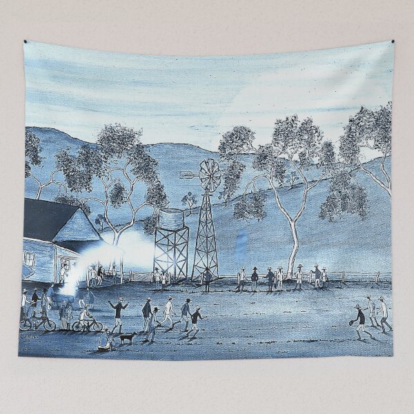 Item preview, BBQ & Football At The Old Country Hall designed and sold by EJCairns.