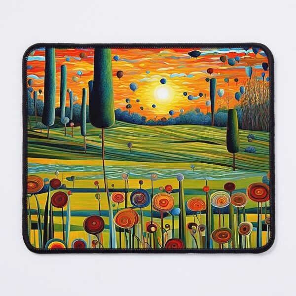 Item preview, Grassy meadows at sunset 5 designed and sold by George Hutton Hunter.