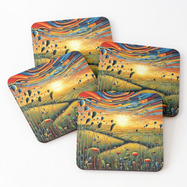 Item preview, Grassy meadows at sunset 4 designed and sold by George Hutton Hunter.