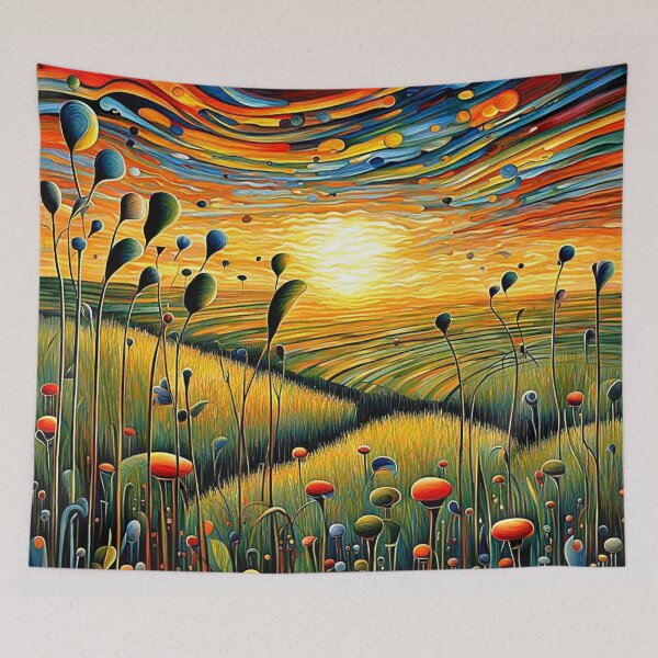 Item preview, Grassy meadows at sunset 4 designed and sold by George Hutton Hunter.