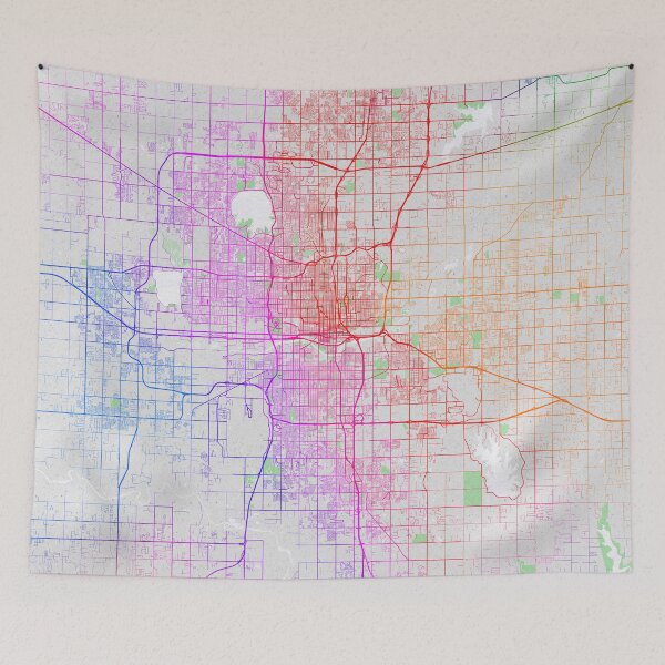 Item preview, Oklahoma City Map of USA - Colorful designed and sold by deMAP.