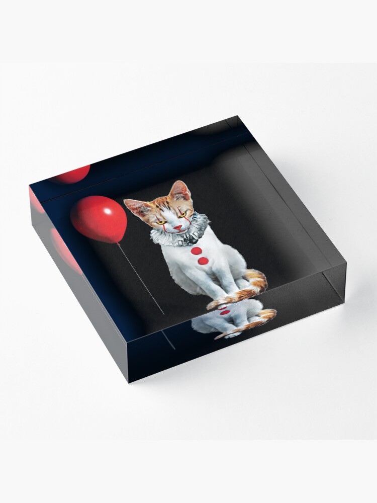 Alternate view of Cat Clown Kitten Acrylic Block