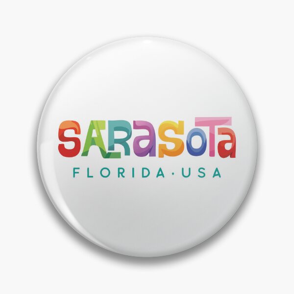 Item preview, Sarasota Florida Retro Tropical Typographic Design designed and sold by Futurebeachbum.